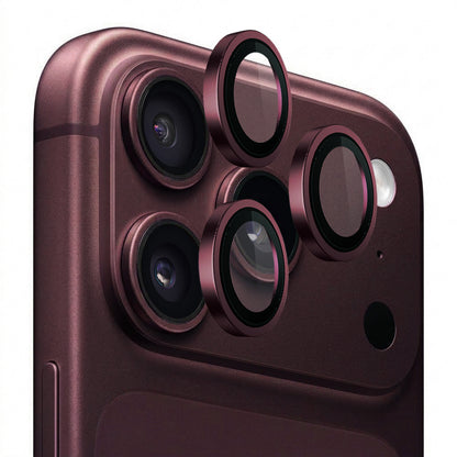 Lito Titanium AR takakameran suojakalvo Apple iPhone 18 Pro / 18 Pro Max -puhelimille, karkaistu lasi, viininpunainen