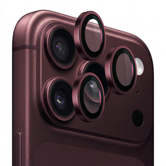 Lito Titanium AR takakameran suojakalvo Apple iPhone 18 Pro / 18 Pro Max -puhelimille, karkaistu lasi, viininpunainen