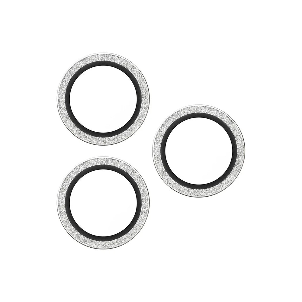 Takakameran suojakalvo PanzerGlass Hoops Glitter Apple iPhone 17 Pro Max / 17 Pro / 16 Pro Max / 16 Pro, Karkaistu lasi, Hopea