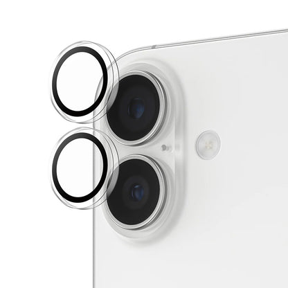 PanzerGlass Hoops -takakameran suojakalvo Apple iPhone 17 / 16 Plus / 16, karkaistu lasi, läpinäkyvä