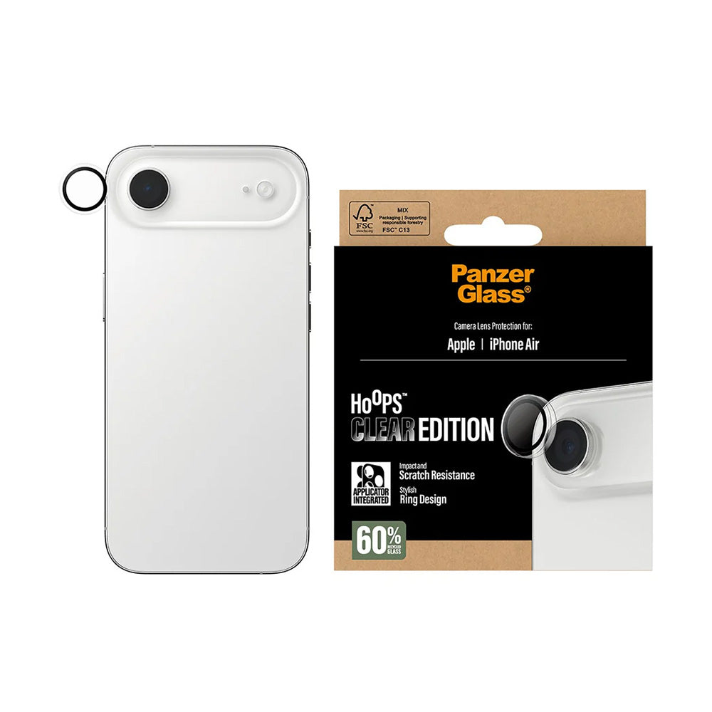 PanzerGlass Hoops takakameran suojakalvo Apple iPhone 17 Air, Vahvistettu lasi, Läpinäkyvä