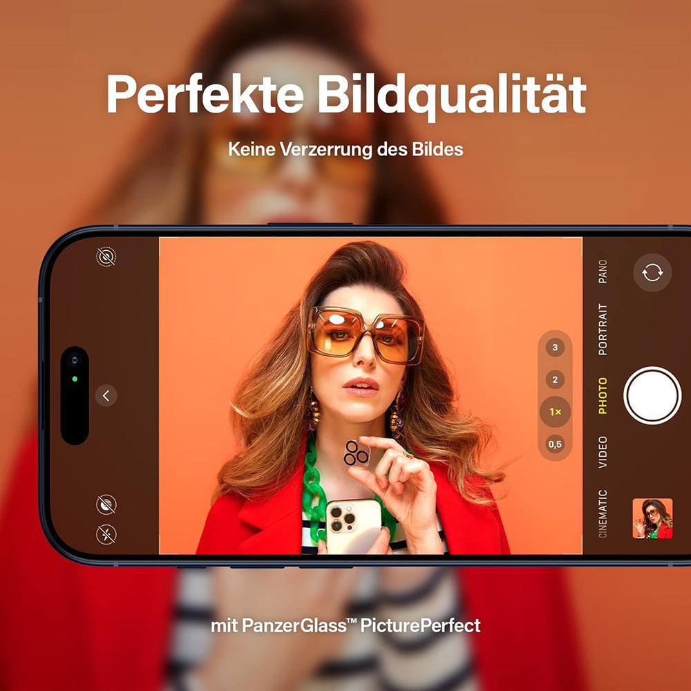 PanzerGlass PicturePerfect takakameran suojakalvo Apple iPhone 16 Pro Max / 16 Pro, karkaistu lasi, läpinäkyvä