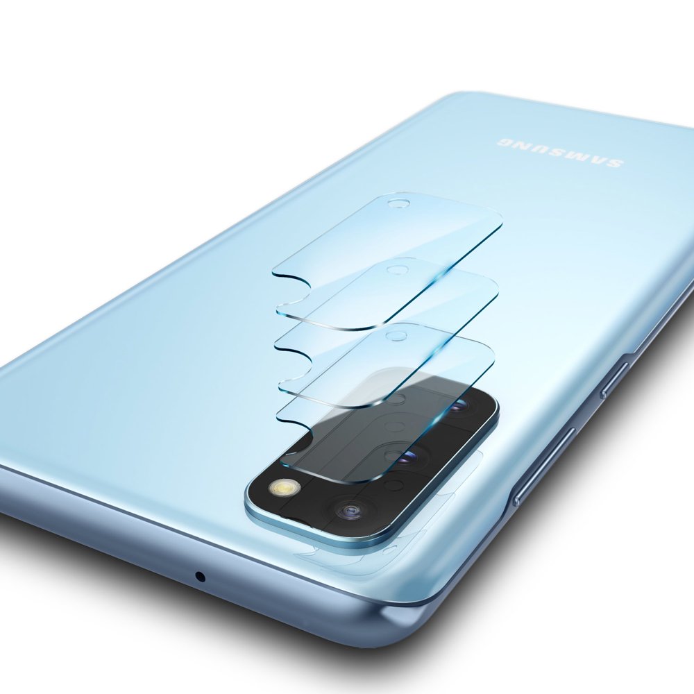 Ringke IDGL takakameran suojakalvo Samsung Galaxy S20 5G G981 / S20 G980, karkaistu lasi, 3 kappaleen setti, läpinäkyvä
