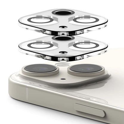 Ringke-suojakalvo Apple iPhone 15 Plus / 15 -puhelimen takakameralle, karkaistu lasi, 2 kappaleen setti, läpinäkyvä
