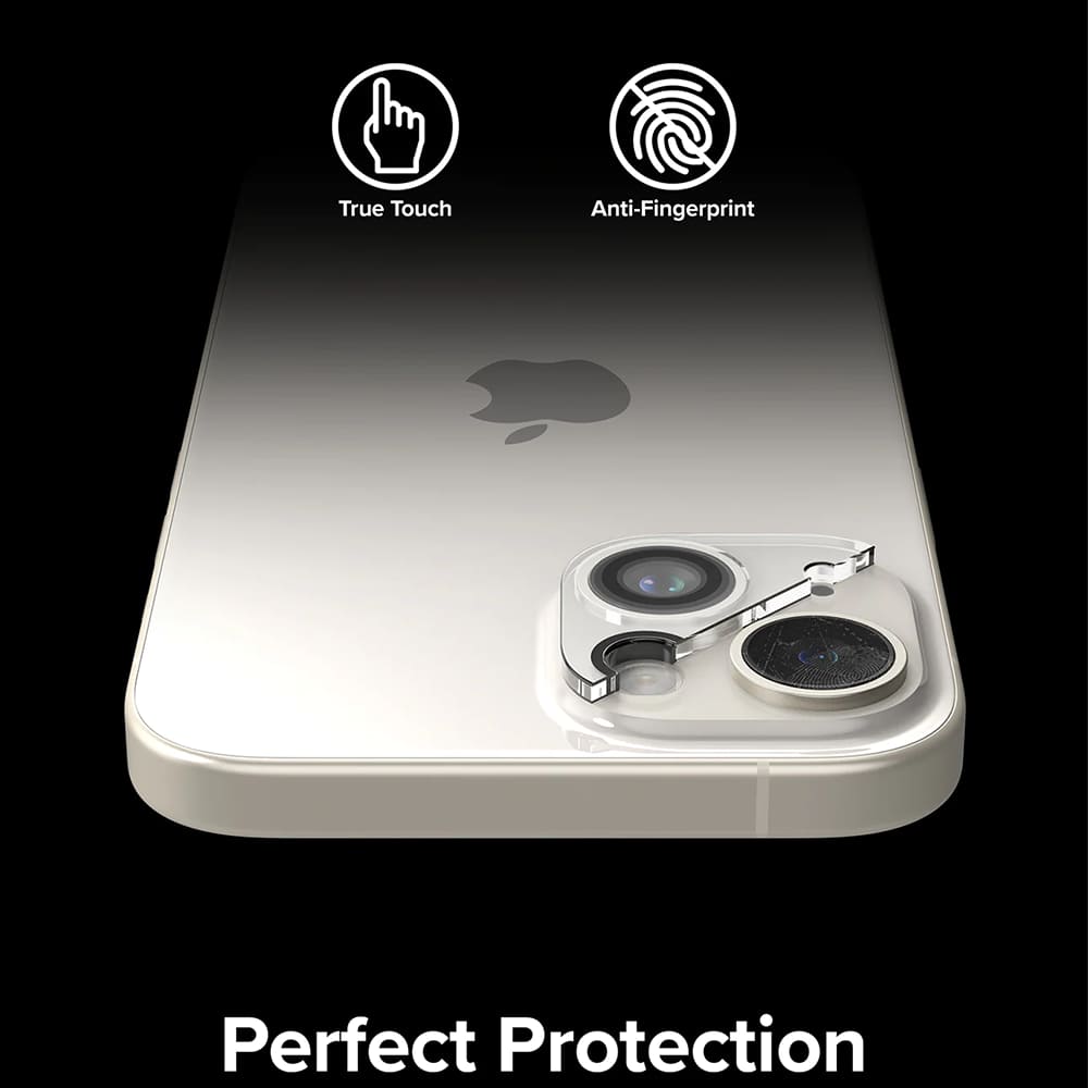 Ringke-suojakalvo Apple iPhone 15 Plus / 15 -puhelimen takakameralle, karkaistu lasi, 2 kappaleen setti, läpinäkyvä