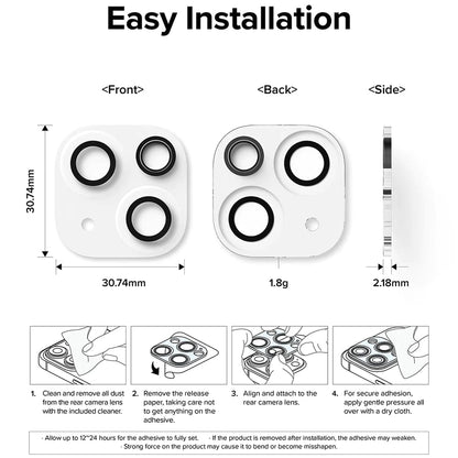 Ringke-suojakalvo Apple iPhone 15 Plus / 15 -puhelimen takakameralle, karkaistu lasi, 2 kappaleen setti, läpinäkyvä
