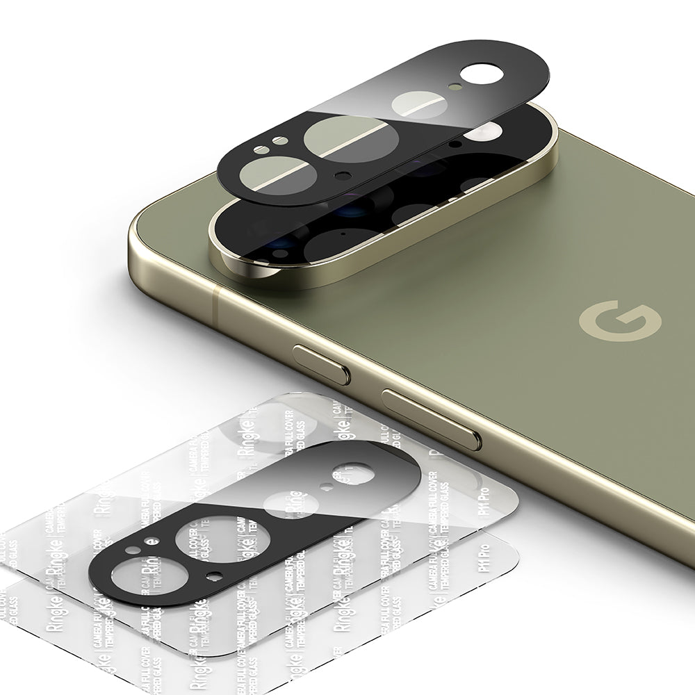 Ringke takakameran suojakalvo Google Pixel 11 Pro XL:lle, karkaistu lasi, 2 kappaleen setti, musta