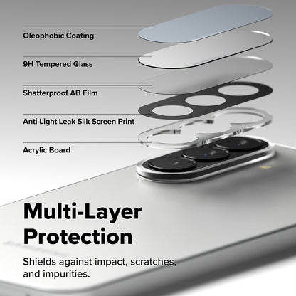 Suojakalvo Ringke Takakamera Samsung Galaxy A57 5G / A37 5G, Panssarilasi, 2 kappaleen setti, Läpinäkyvä