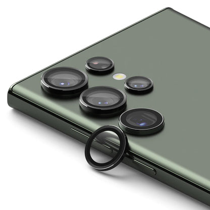 Suojakalvo Ringke takakameralle Samsung Galaxy S23 Ultra S918, Karkaistu lasi, Musta