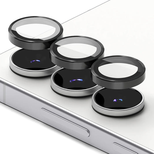 Takakameran suojakalvo Ringke Samsung Galaxy S25 FE:lle, karkaistu lasi, 2 kappaleen setti, musta