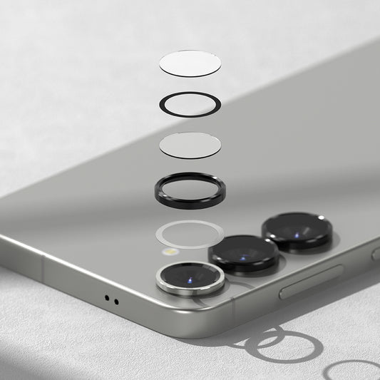 Suojakalvo Ringke takakameralle Samsung Galaxy S25 S931, karkaistu lasi, musta