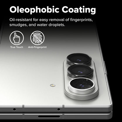 Suojakalvo Ringke Takakamera Samsung Galaxy Z Fold7 F966, Karkaistu Lasi, 2 kappaleen setti, Musta