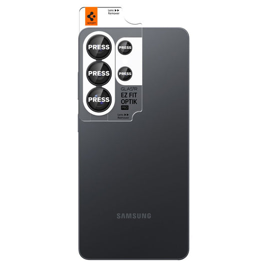 Takakameran suojakalvo Spigen GlastR EZ FIT Optik Pro HD Samsung Galaxy S26 Ultra S948:lle, Panssarilasi, 2 kappaleen setti, Musta
