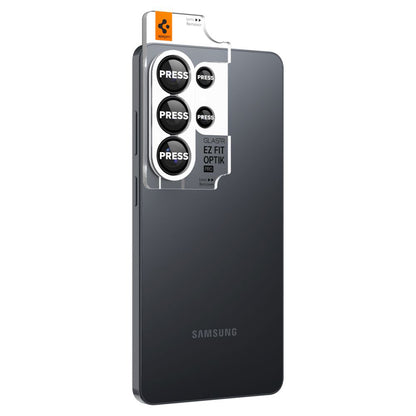 Takakameran suojakalvo Spigen GlastR EZ FIT Optik Pro HD Samsung Galaxy S26 Ultra S948:lle, Panssarilasi, 2 kappaleen setti, Musta