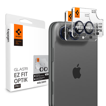 Takakameran suojakalvo Spigen GlastR EZ FIT Optik Pro Apple iPhone Duolle, karkaistu lasi, 2 kappaleen setti, laivastonsininen AGL12011