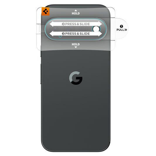 Takakameran suojakalvo Spigen GlastR EZ FIT Optik Pro Google Pixel 11:lle, karkaistu lasi, 2 kappaleen setti, läpinäkyvä AGL11479