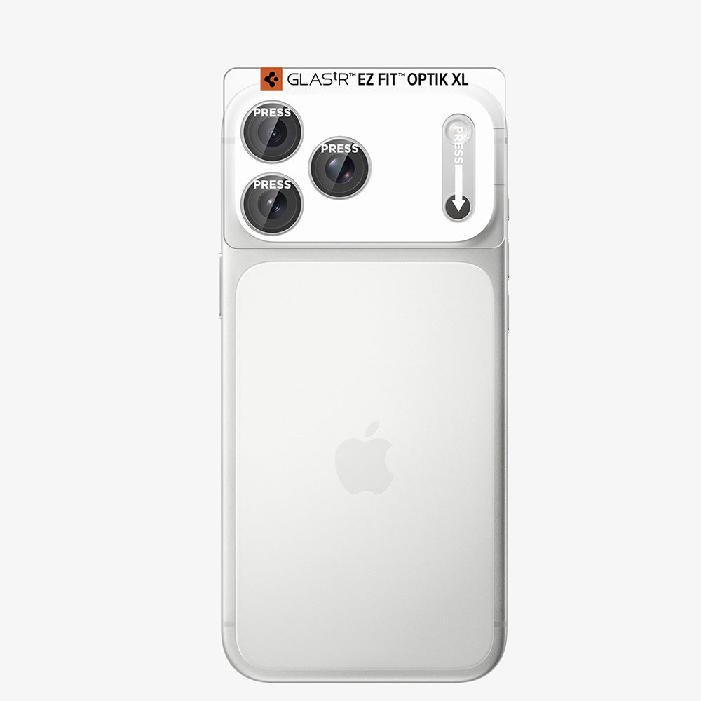 Spigen GlastR EZ FIT Optik Pro XL Rear Camera Protective Film for Apple iPhone 18 Pro, Tempered Glass, Silver AGL12038