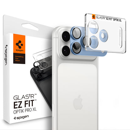 Spigen GlastR EZ FIT Optik Pro XL Rear Camera Protective Film for Apple iPhone 18 Pro, Tempered Glass, Blue AGL12037