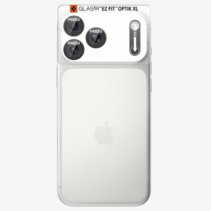 Spigen GlastR EZ FIT Optik Pro XL Rear Camera Protective Film for Apple iPhone 18 Pro, Tempered Glass, Dark Gray AGL12035