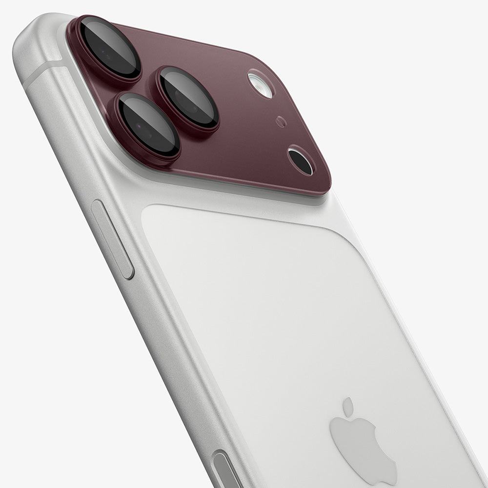 Spigen GlastR EZ FIT Optik Pro XL Rear Camera Protective Film for Apple iPhone 18 Pro, Tempered Glass, Burgundy AGL12036