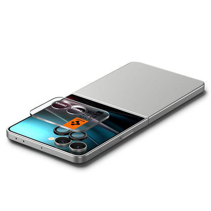 Takakameran suojakalvo Spigen GlastR EZ FIT Optik Pro HD Samsung Galaxy Z Flip7 F766:lle, Karkaistu lasi, 2 kappaleen setti, Musta AGL09587