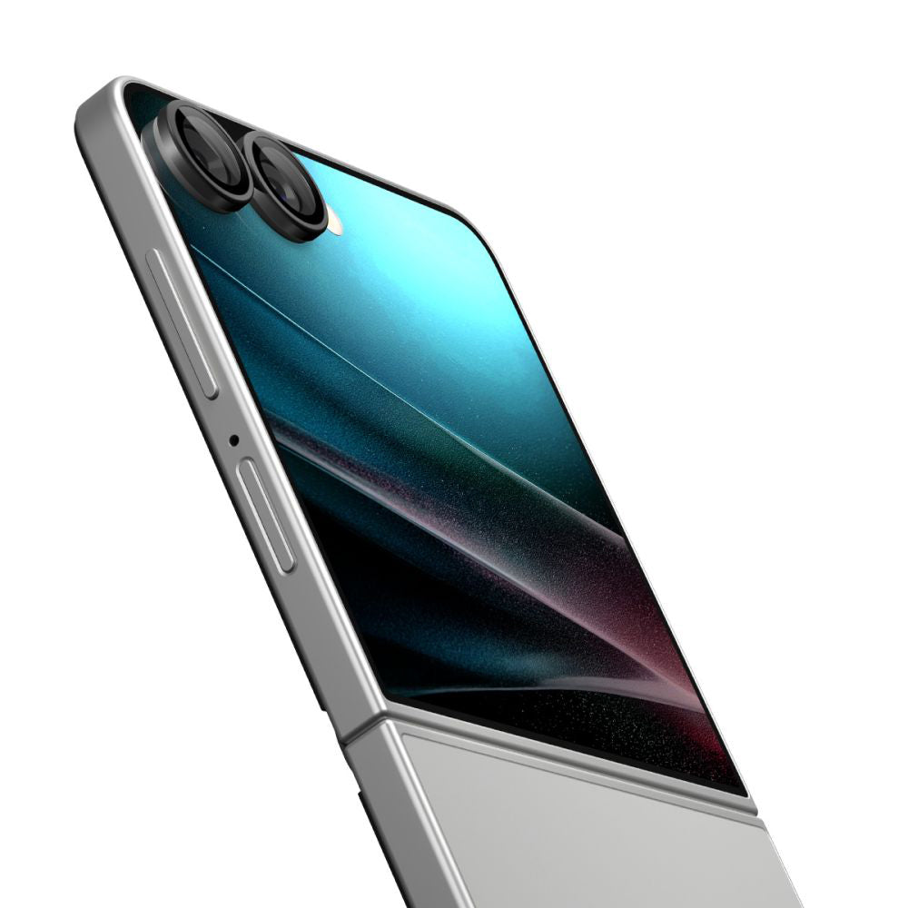 Takakameran suojakalvo Spigen GlastR EZ FIT Optik Pro HD Samsung Galaxy Z Flip7 F766:lle, Karkaistu lasi, 2 kappaleen setti, Musta AGL09587