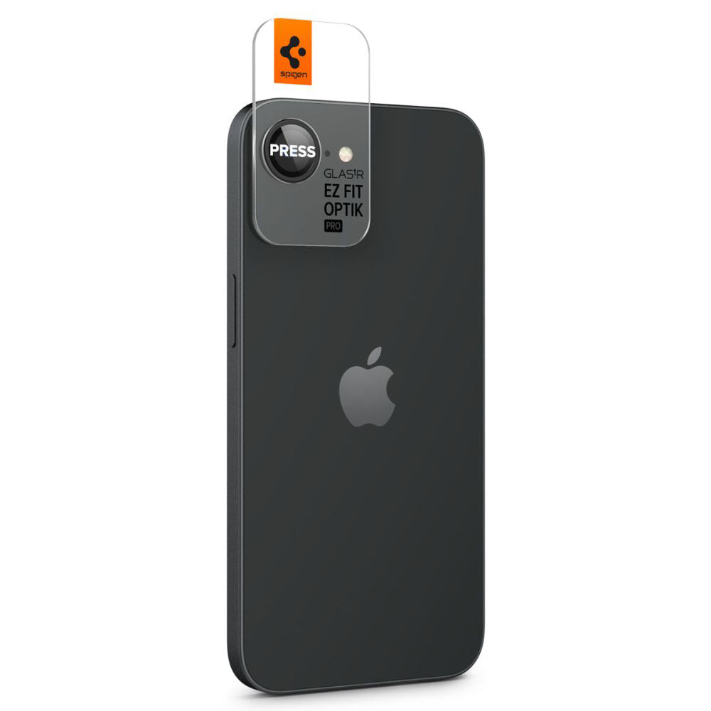 Takakameran suojakalvo Spigen GlastR EZ FIT Optik Pro Apple iPhone 17e / 16e, Panssarilasi, 2 kappaleen setti, Musta AGL09279