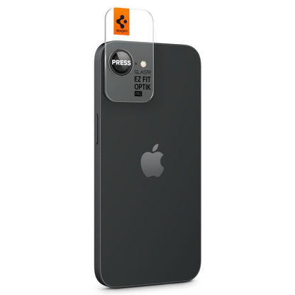 Takakameran suojakalvo Spigen GlastR EZ FIT Optik Pro Apple iPhone 17e / 16e, Panssarilasi, 2 kappaleen setti, Musta AGL09279