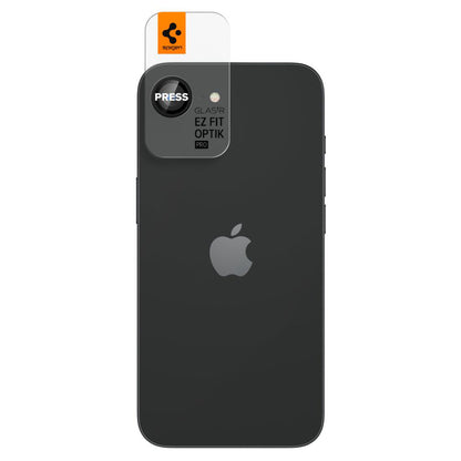 Takakameran suojakalvo Spigen GlastR EZ FIT Optik Pro Apple iPhone 17e / 16e, Panssarilasi, 2 kappaleen setti, Musta AGL09279