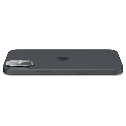 Spigen GlastR Optik takakameran suojakalvo Apple iPhone 16 Plus / 16:lle, karkaistu lasi, 2 kappaleen setti, läpinäkyvä AGL07923