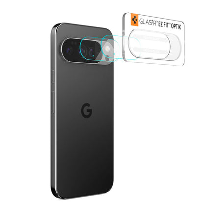 Takakameran suojakalvo Spigen GlastR Optik Google Pixel 10 Prolle, karkaistu lasi, 2 kappaleen setti, läpinäkyvä AGL09662