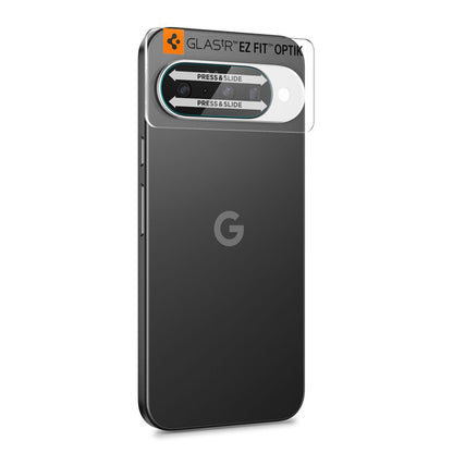 Takakameran suojakalvo Spigen GlastR Optik Google Pixel 10:lle, karkaistu lasi, 2 kappaleen setti, läpinäkyvä AGL09661