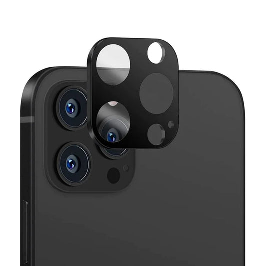 Techsuit takakameran suojakalvo Apple iPhone 12 Pro Maxille, karkaistu lasi, musta