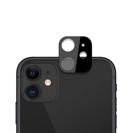 Techsuit takakameran suojakalvo Apple iPhone 12:lle, karkaistu lasi, musta