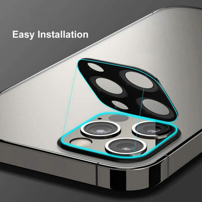 Techsuit Rear Camera Protective Film for Apple iPhone 12, Tempered Glass, Black