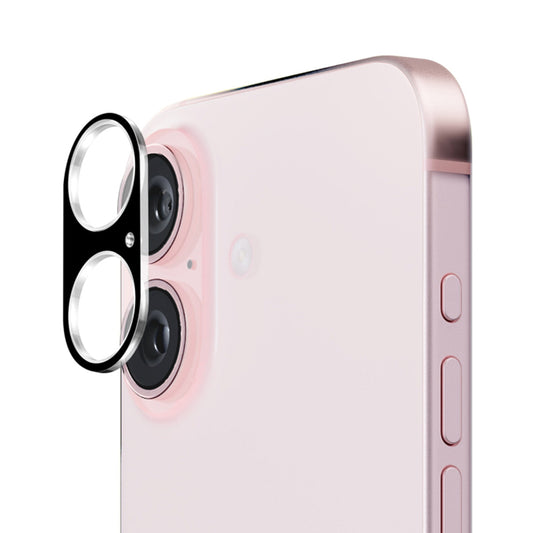 Techsuit takakameran suojakalvo Apple iPhone 16 Plus / 16:lle, karkaistu lasi, musta