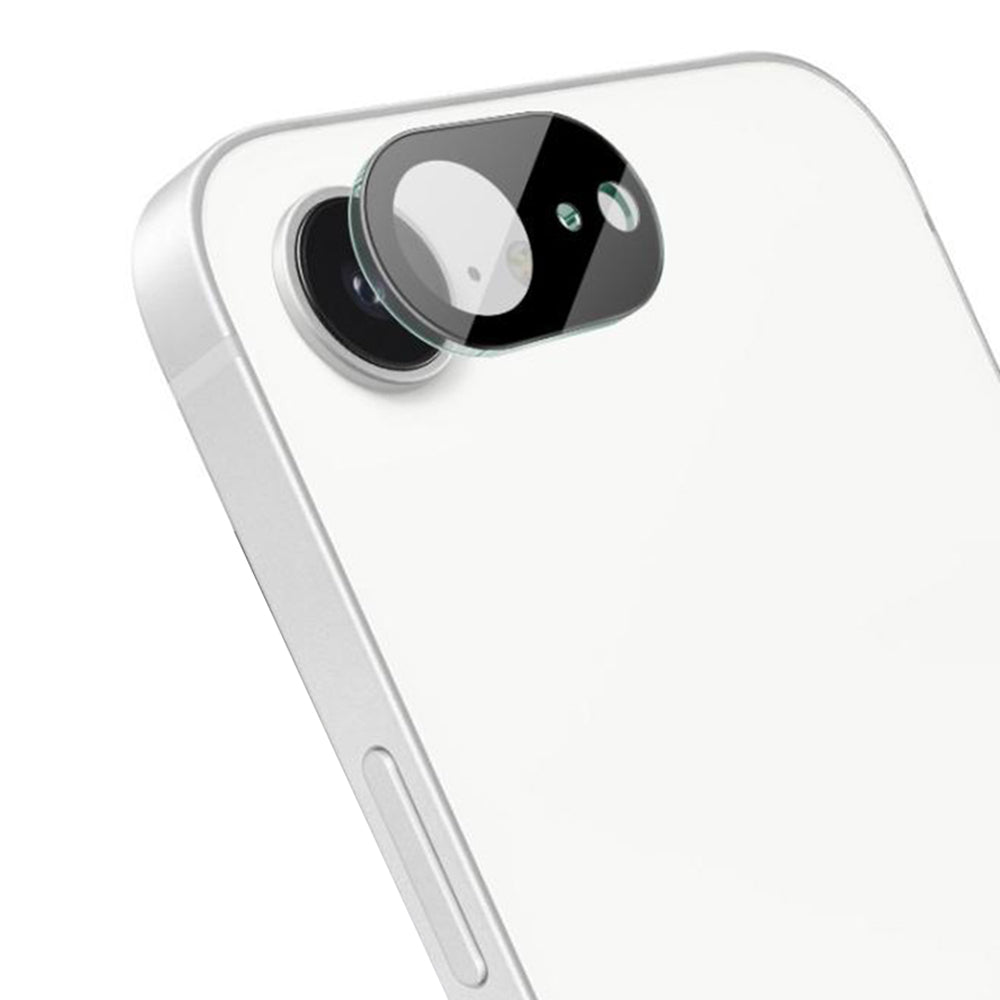 Techsuit takakameran suojakalvo Apple iPhone 17e / 16e:lle, karkaistu lasi, musta