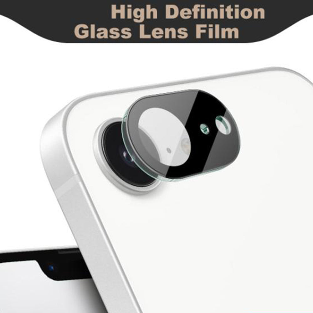 Techsuit takakameran suojakalvo Apple iPhone 17e / 16e:lle, karkaistu lasi, musta