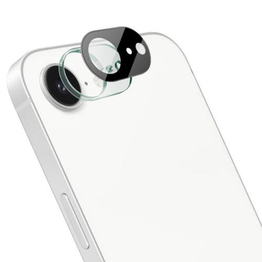 Techsuit takakameran suojakalvo Apple iPhone 17e / 16e:lle, karkaistu lasi, musta