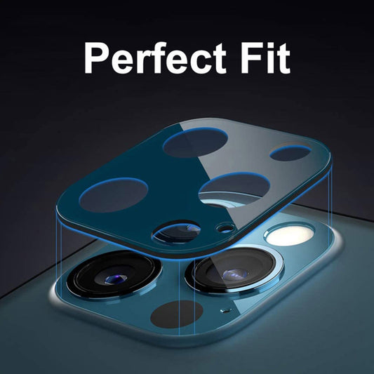 Takakameran suojakalvo Techsuit Apple iPhone 17 Pro Maxille, Karkaistu lasi, Tummansininen