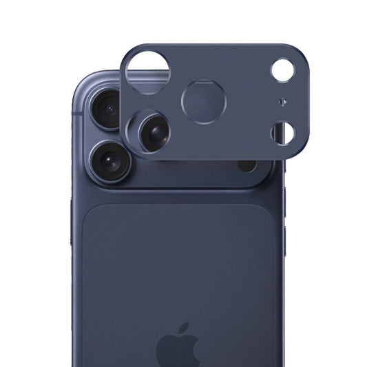Takakameran suojakalvo Techsuit Apple iPhone 17 Prolle, karkaistu lasi, tummansininen