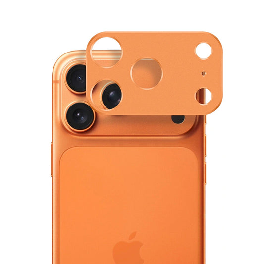 Takakameran suojakalvo Techsuit Apple iPhone 17 Pro:lle, karkaistu lasi, oranssi