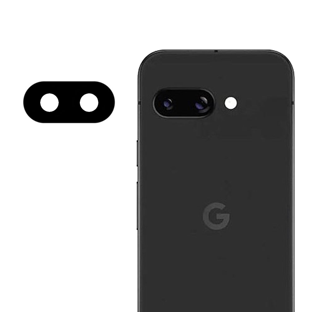 Techsuit takakameran suojakalvo Google Pixel 9a:lle, karkaistu lasi, musta