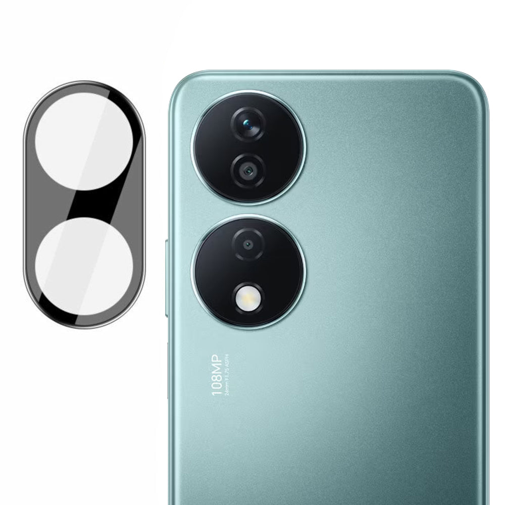 Techsuit takakameran suojakalvo Honor X7b 5G / 90 Smart / X7b 4G:lle, karkaistu lasi, musta