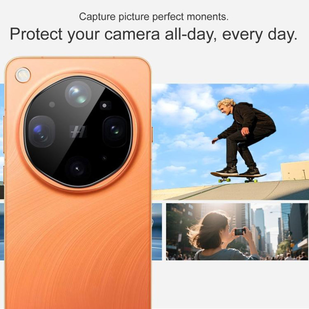Techsuit takakameran suojakalvo Oppo Find X9 Ultra -puhelimelle, karkaistu lasi, musta