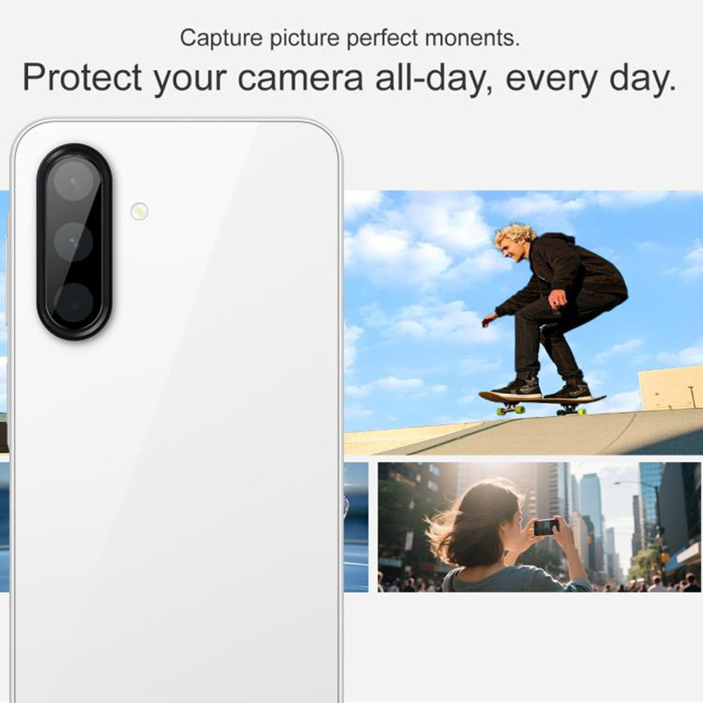 Techsuit takakameran suojakalvo Samsung Galaxy A17 4G / A17 5G:lle, karkaistu lasi, musta