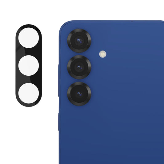 Techsuit takakameran suojakalvo Samsung Galaxy S25 S931:lle, karkaistu lasi, musta