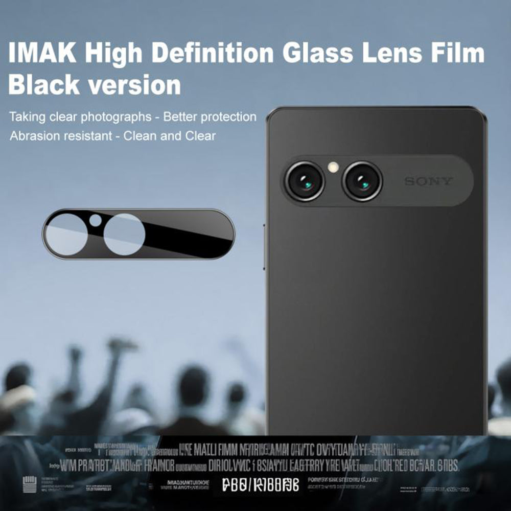 Techsuit takakameran suojakalvo Sony Xperia 10 VII:lle, karkaistu lasi, musta