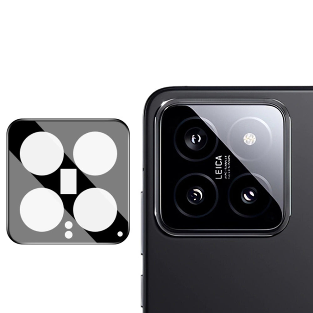 Techsuit takakameran suojakalvo Xiaomi 14:lle, karkaistu lasi, musta