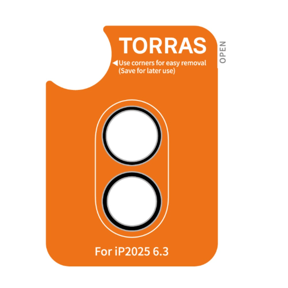 Torras Lensguard takakameran suojakalvo Apple iPhone 17:lle, Panssarilasi, Musta